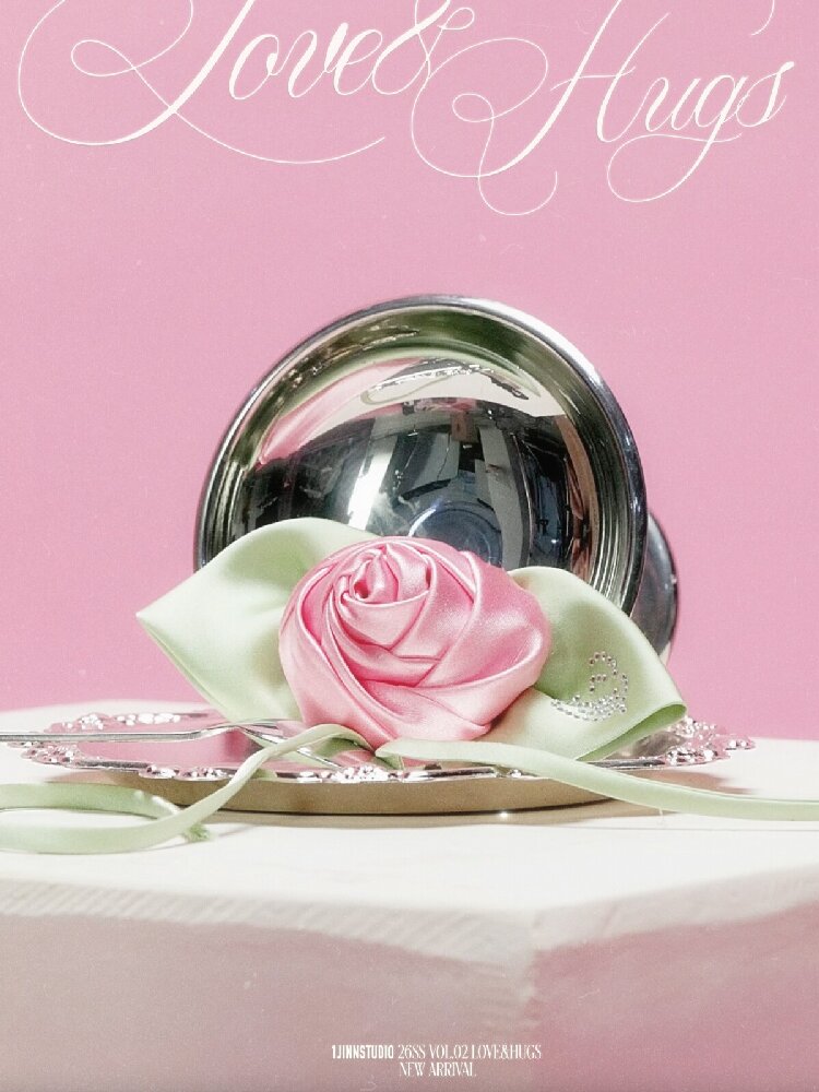 Satin Diamond Rose Brooch Pin【s0000016919】