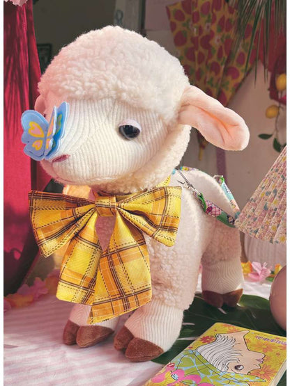 White Lamb Shape Handheld Crossbody Bag【s0000014507】