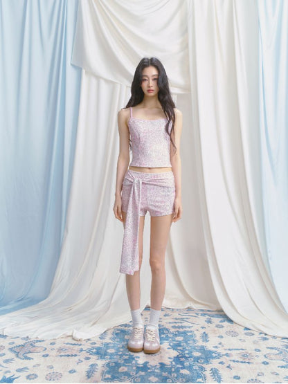 Camisole Top Strappy Shorts Set【s0000012150】