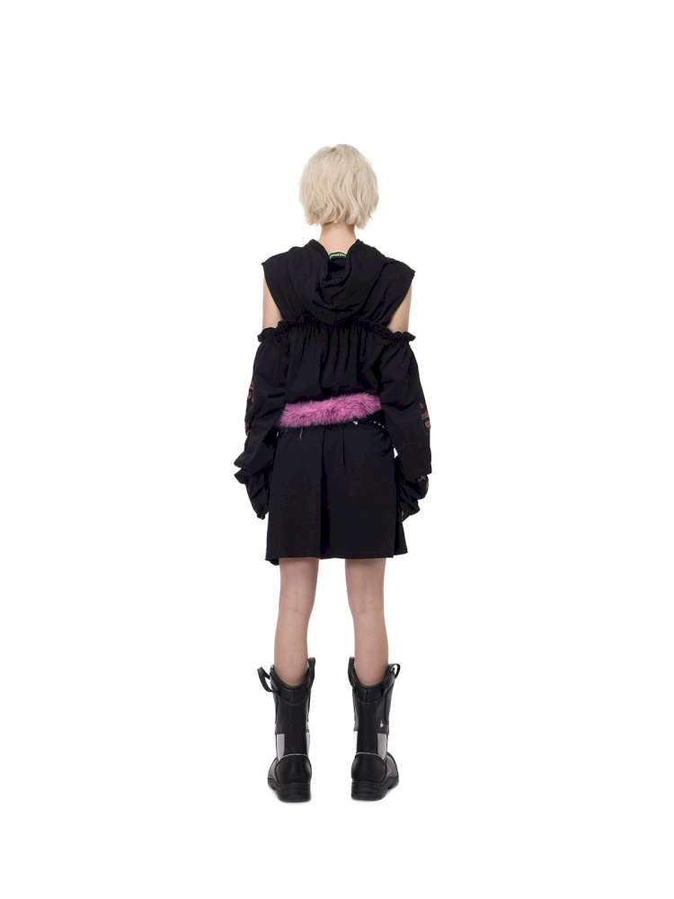 Stitched Off-Shoulder Sweatshirt【s0000015132】
