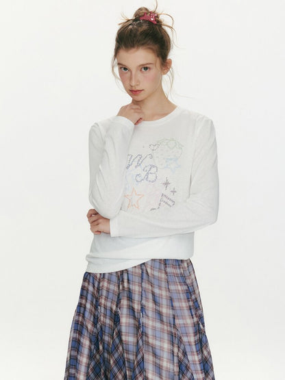 Berry Waltz Printed Thin T-Shirt【s0000015673】
