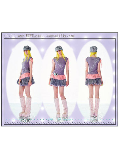 Metal Swing Mesh Gauze Skirt Pants【s0000017541】