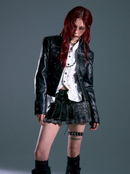 新品タグ付き✨️ SHAREEF BODY BAG VEST BLOUSON Bag silhouette biker leather jacket【s0000013696