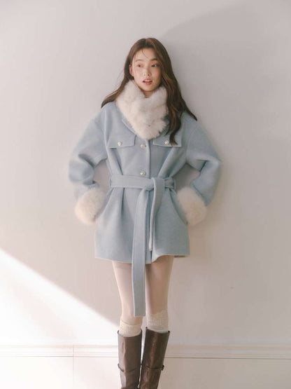 Mid-Length Wool Blend Jacket【s0000014608】