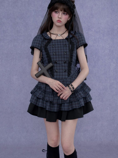 Lunar Eclipse Doll Breasted Dress【s0000017276】