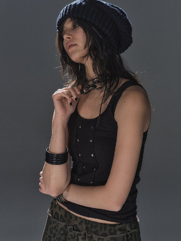 Hot Diamond Black Punk Tank Vest【s0000016243】