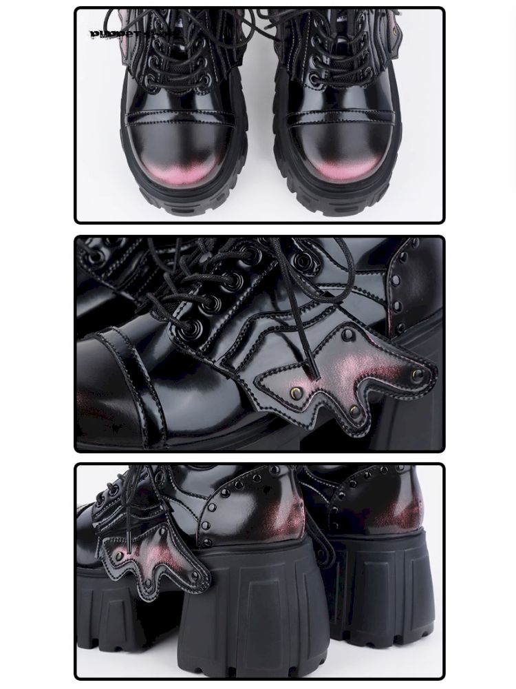 Gothic Rub Color Small Leather Shoes【s0000011703】