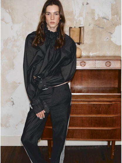 Patchwork Straight Suit Pants【s0000011608】