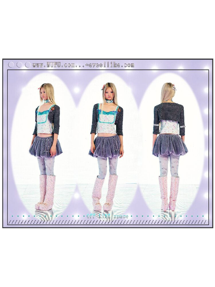 Velvet Full Print Jumpsuit Stockings【s0000017537】