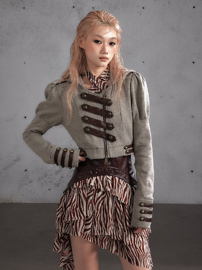 Hooded Fleece Napoleon Jacket【s0000019155】