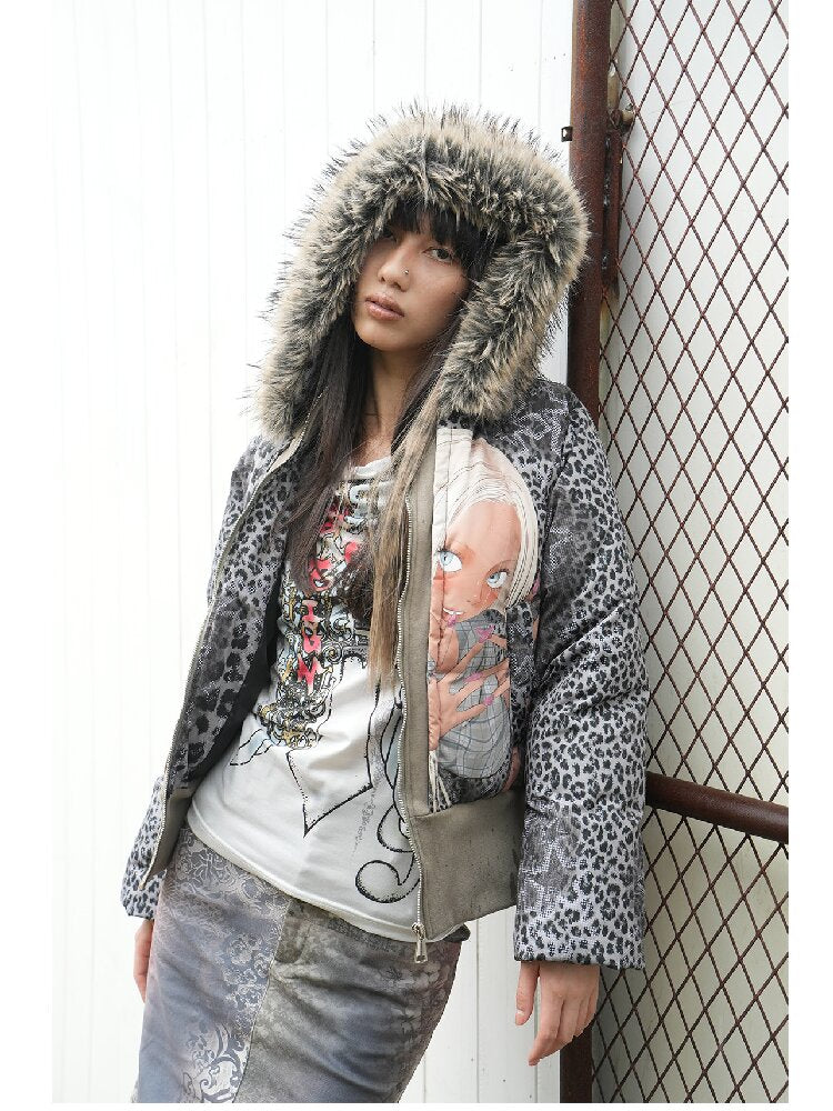 Graffiti White Duck Down Jacket【s0000018070】