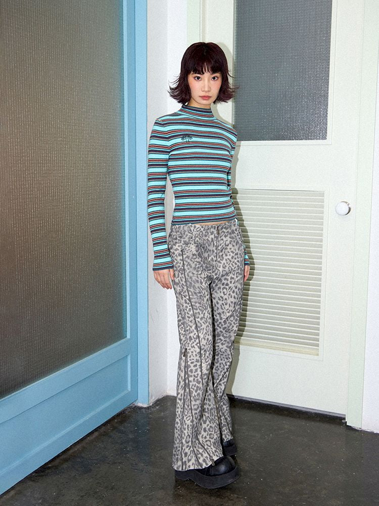 Retro Slim Striped Long Sleeve T-Shirt【s0000011637】