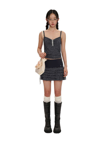 Multi-layer lace splicing waist-head skirt【s0000012517】