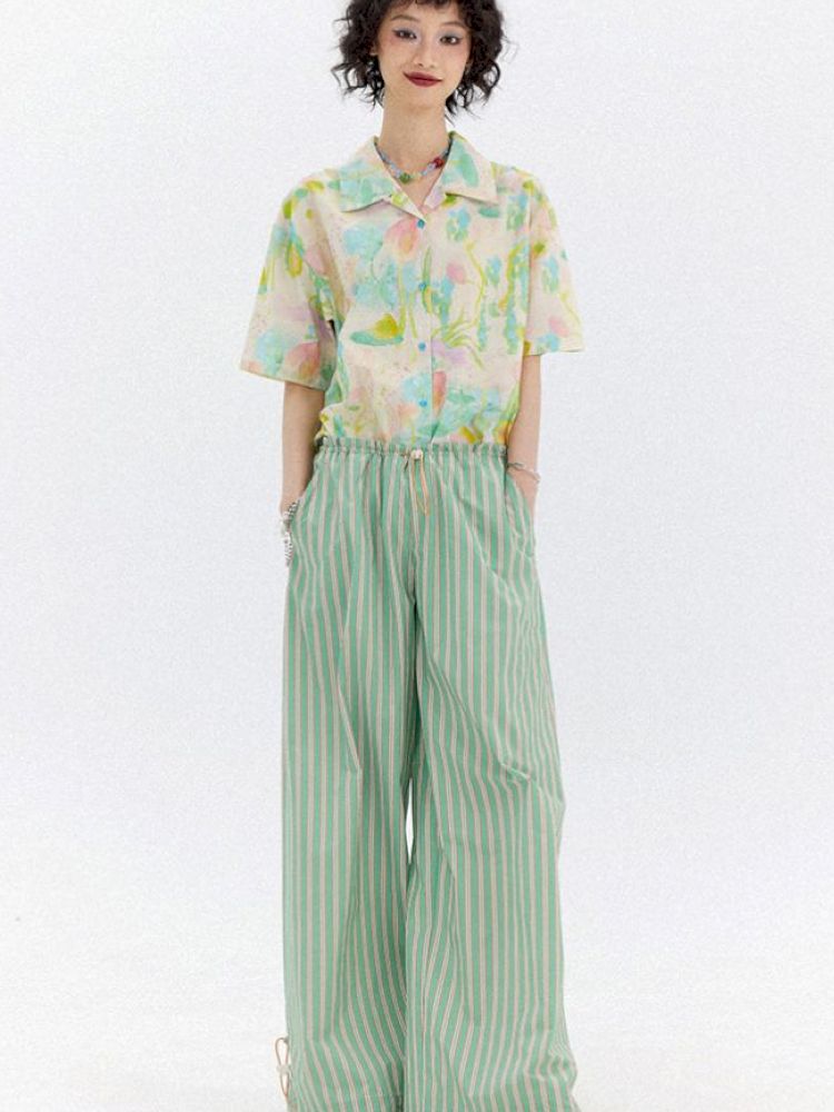 Full-print short-sleeved shirt【s0000012951】