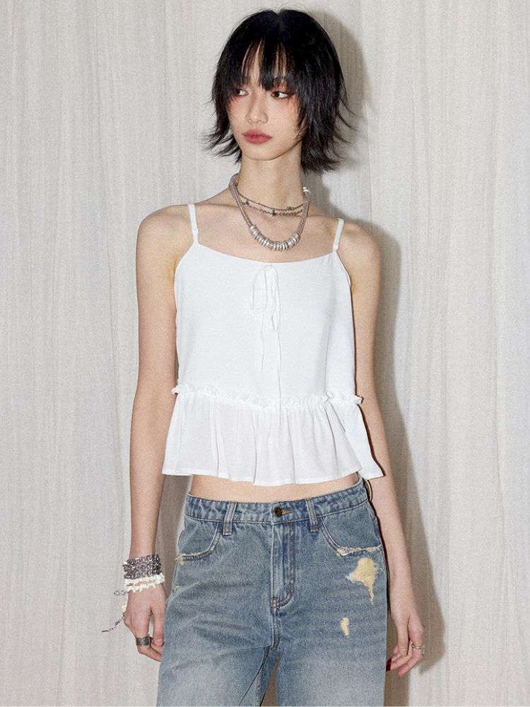 Pure white strapless tops【s0000012956】