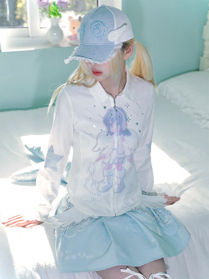 Vertical Stripe Long Sleeve Shirt【s0000012201】