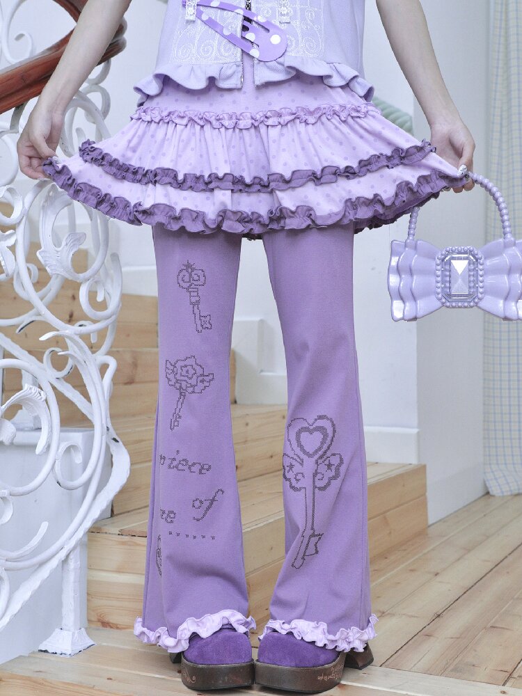 Quirky Girl Fake Two Pieces Cake Skirt Pants【s0000017472】