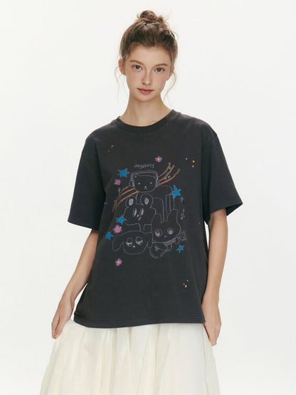 Strawberry Musician Cotton T-Shirt【s0000015669】