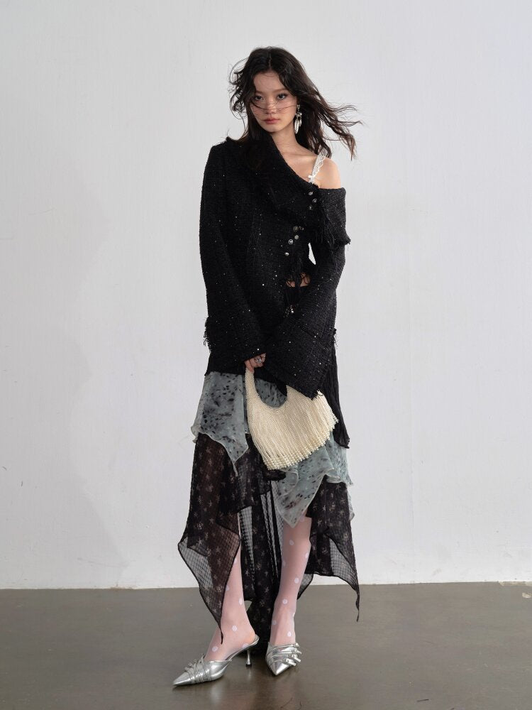 Tassel Metal Buckle Fragrance Jacket【s0000015693】
