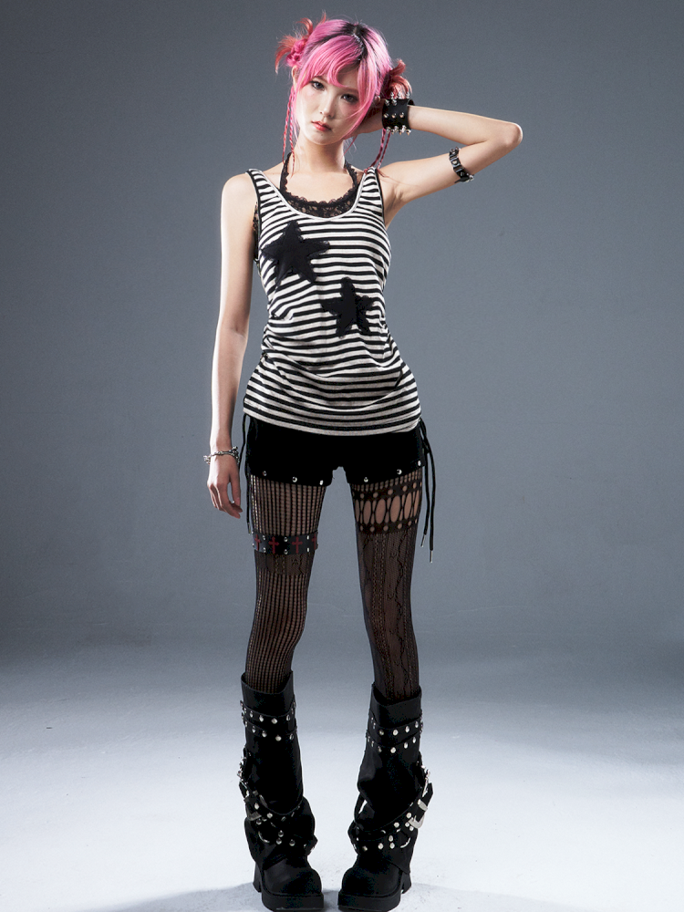 Fake Two-Piece Halter Sleeveless Tank Top【s0000012945】