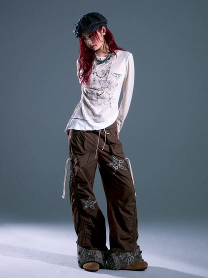 Flap Loose Casual Wide Leg Pants【s0000013691】