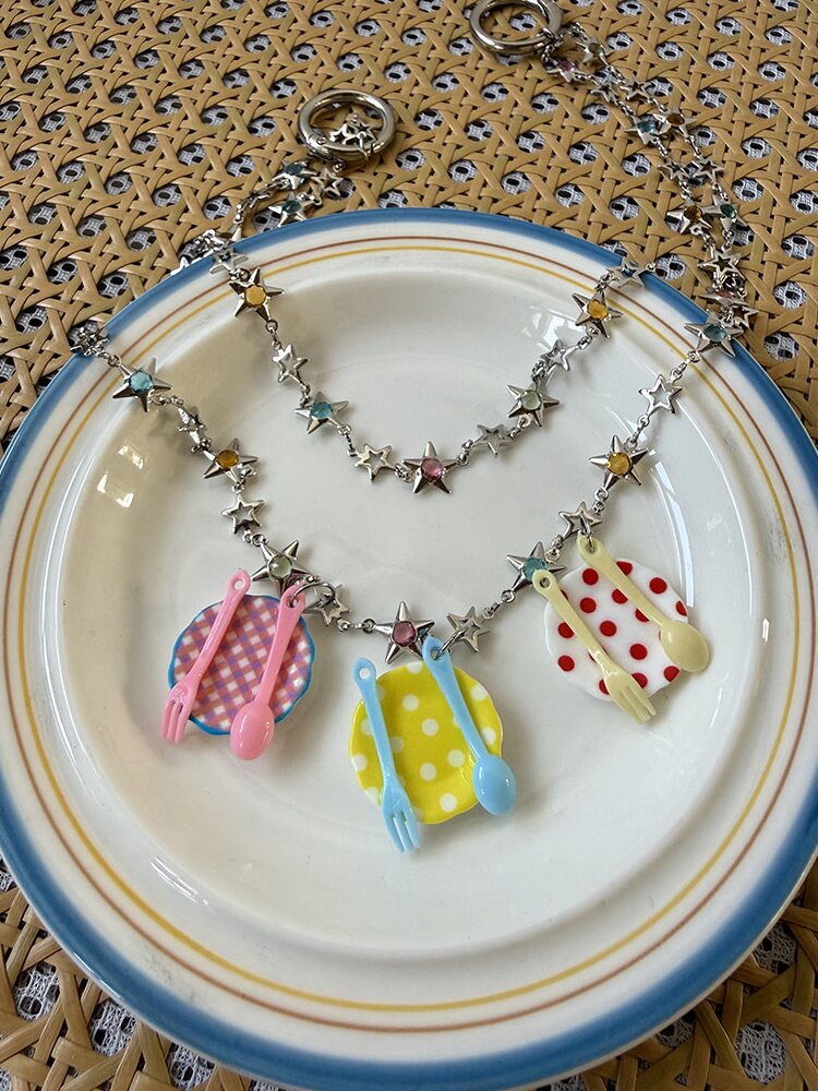 Tableware Star Ring Necklace【s0000015847】