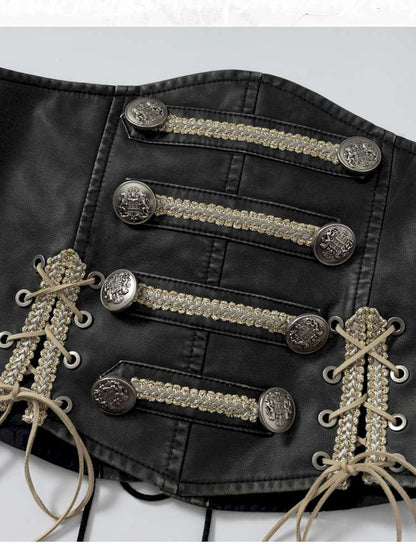 Double-breasted belted waist belt【s0000014464】