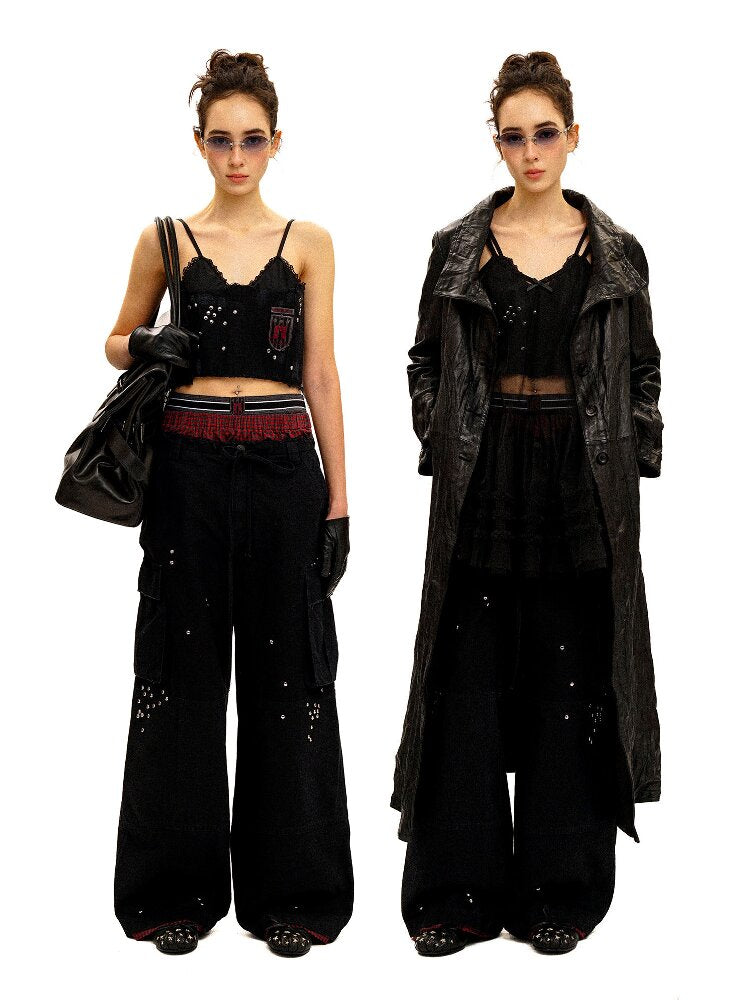 College Bandeau Suspender Pants【s0000016438】