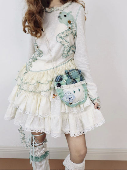 Splicing Shoulder Crossbody Apple Bag【s0000012371】