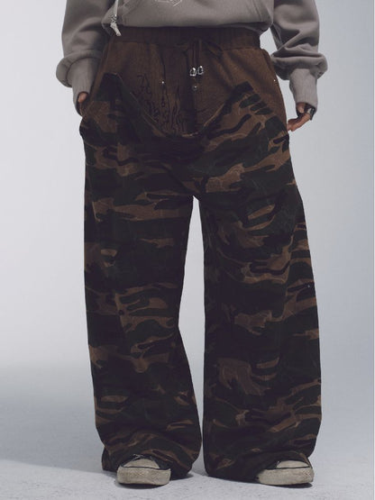 CAMOUFLAGE LOW RISE SWEATPANTS [S0000010741]