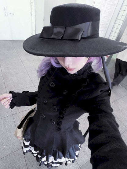 Detachable Big Bow Woolen Coat【s0000014682】