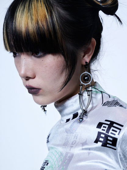 Futuristic Heavy Dark Punk Earring【s0000018837】