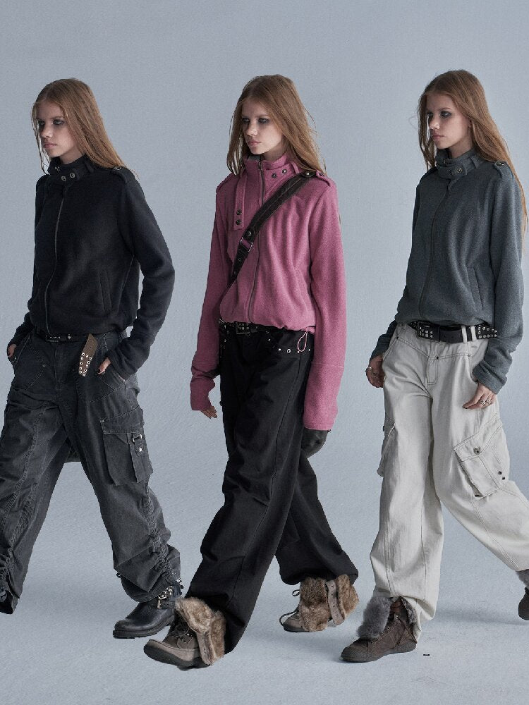 Three Color Fleece Loose Jacket【s0000018473】