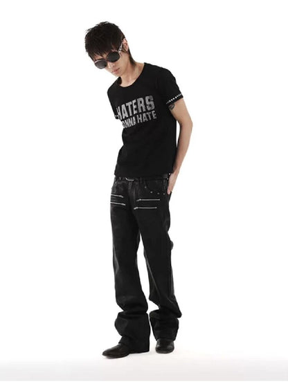 Rhinestone Star Printed Square Neck T-Shirt【s0000018247】