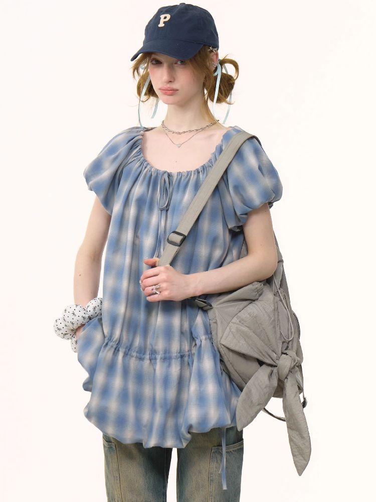 Bubble Short Sleeve Dress【s0000012222】