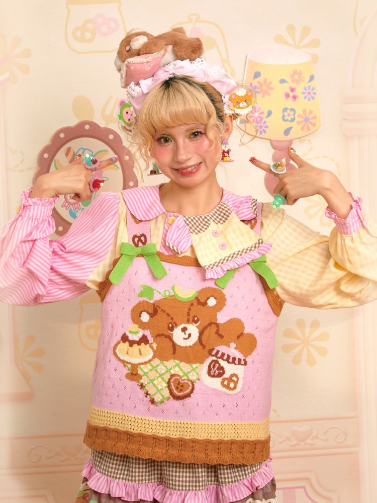 Needle Skeleton Knit Camisole Vest【s0000013701】