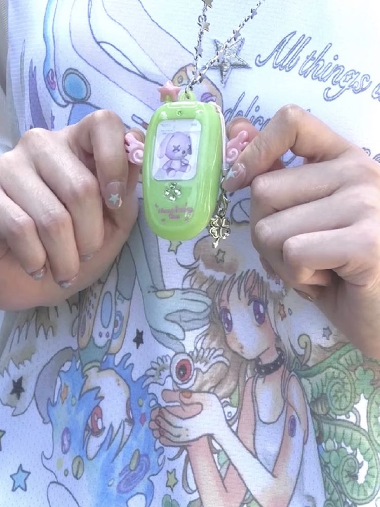 Clover Wings Angel Vintage Cell Phone Necklace【s0000012204】