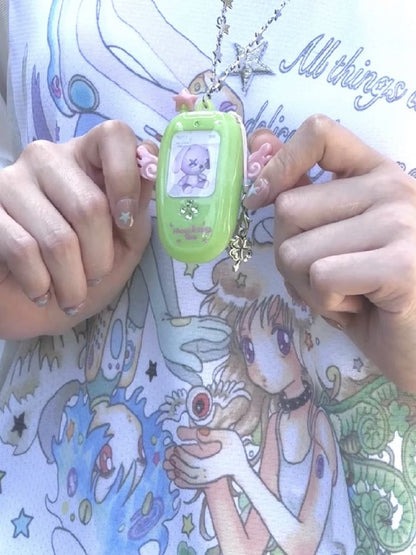 Clover Wings Angel Vintage Cell Phone Necklace【s0000012204】