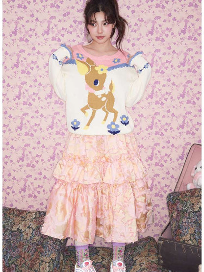 Custom Cut Multi-layer Ruffled Skirt【s0000015027】