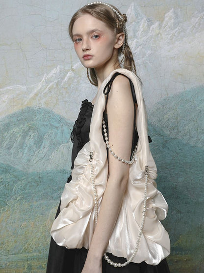 Shiny silk satin fairy cloud bag【s0000013591】