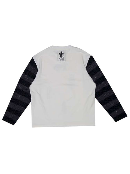 Striped Patchwork Pony Print T-Shirt【s0000014899】