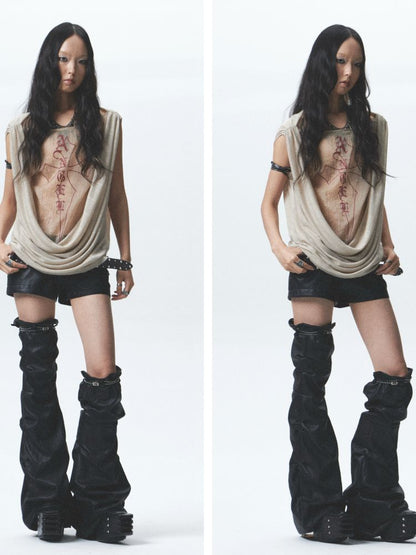 Soft Leather Short Leg Cover Set【s0000012688】