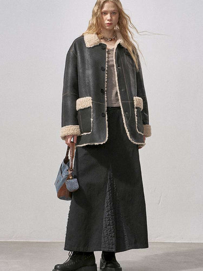 Cotton Paneled Quilted Maxi Skirt【s0000015213】
