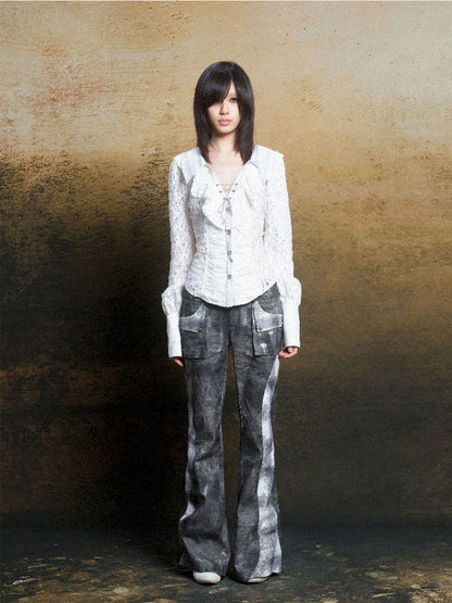 Colorblocking Plaid Splicing Micro Pants【s0000011813】