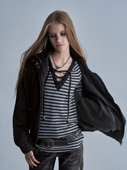 Nylon Short Fleece Jacket【s0000018467】