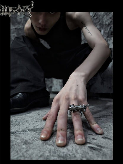 Hardcore Punk Mechanical Open Ring【s0000018872】
