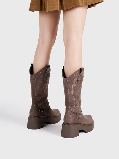 Thick Bottom Western Boots【s0000013764】