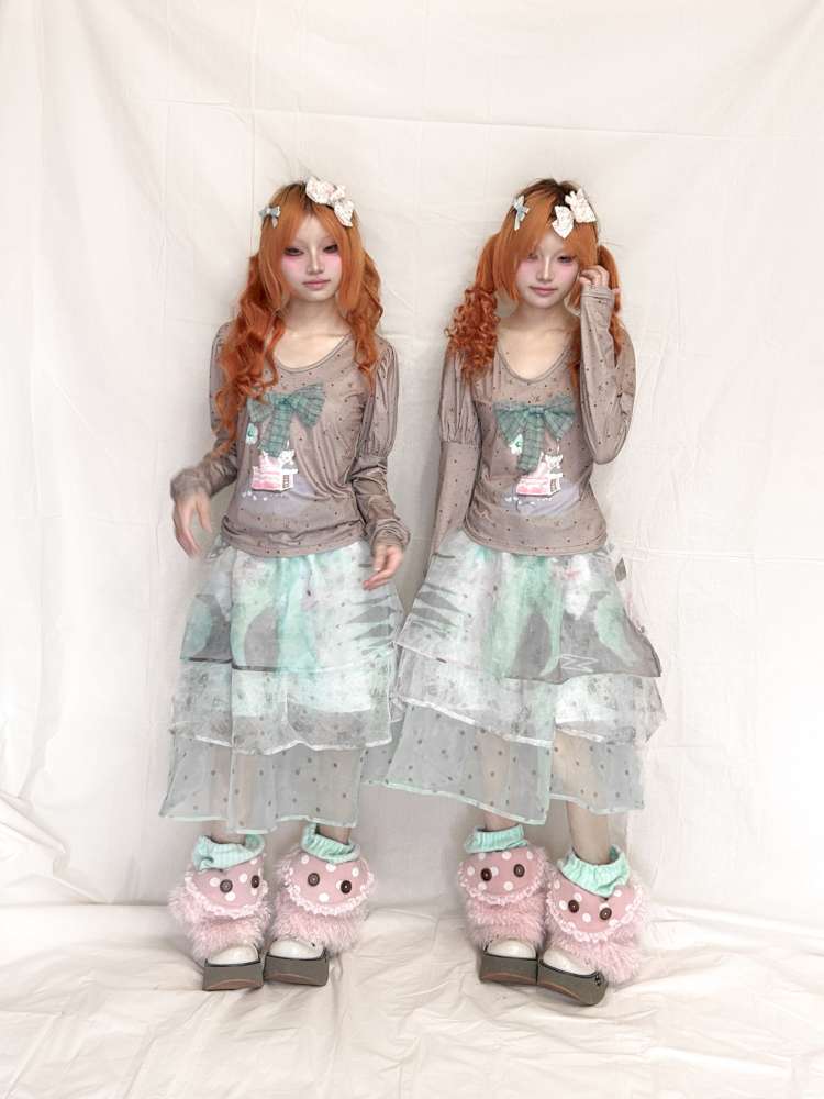 Bubble Long Sleeved Cake Top【s0000015209】