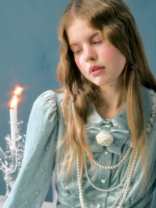 Bubble Sleeve Waist Cinching Blouse【s0000004776】