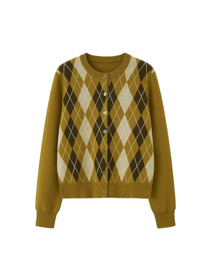 Diamond Plaid Knit Sweater Pants【s0000015072】